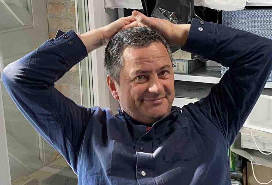 Stefano Graziani, ritratto in una fotografia di Guido Guidi, 2023&nbsp;<br />