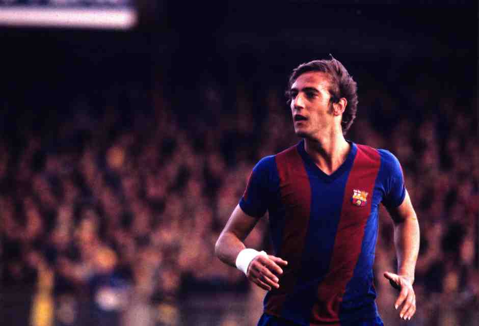 Johan Neeskens con la maglia del Barcellona (foto Getty Images)