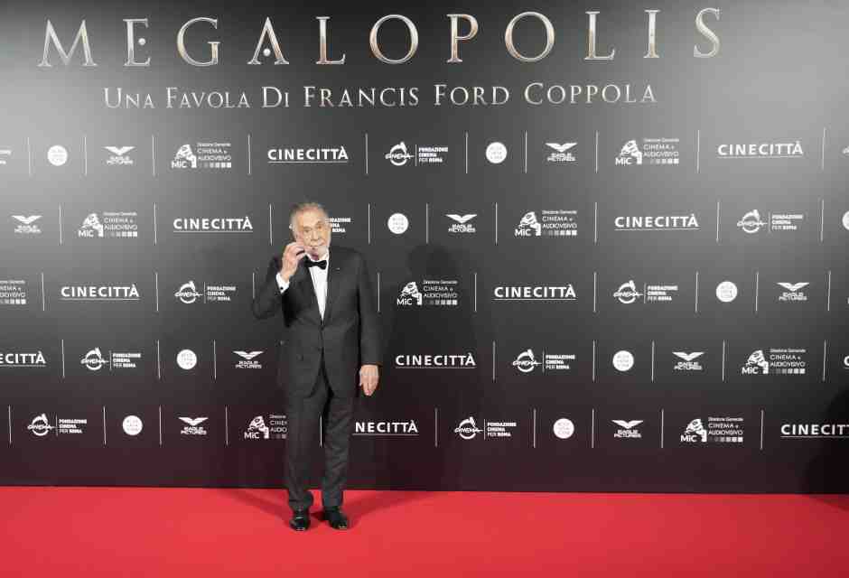 Francis Ford Coppola agli studi di Cinecitt&agrave; (AP Photo/Gregorio Borgia)&nbsp;<br />
