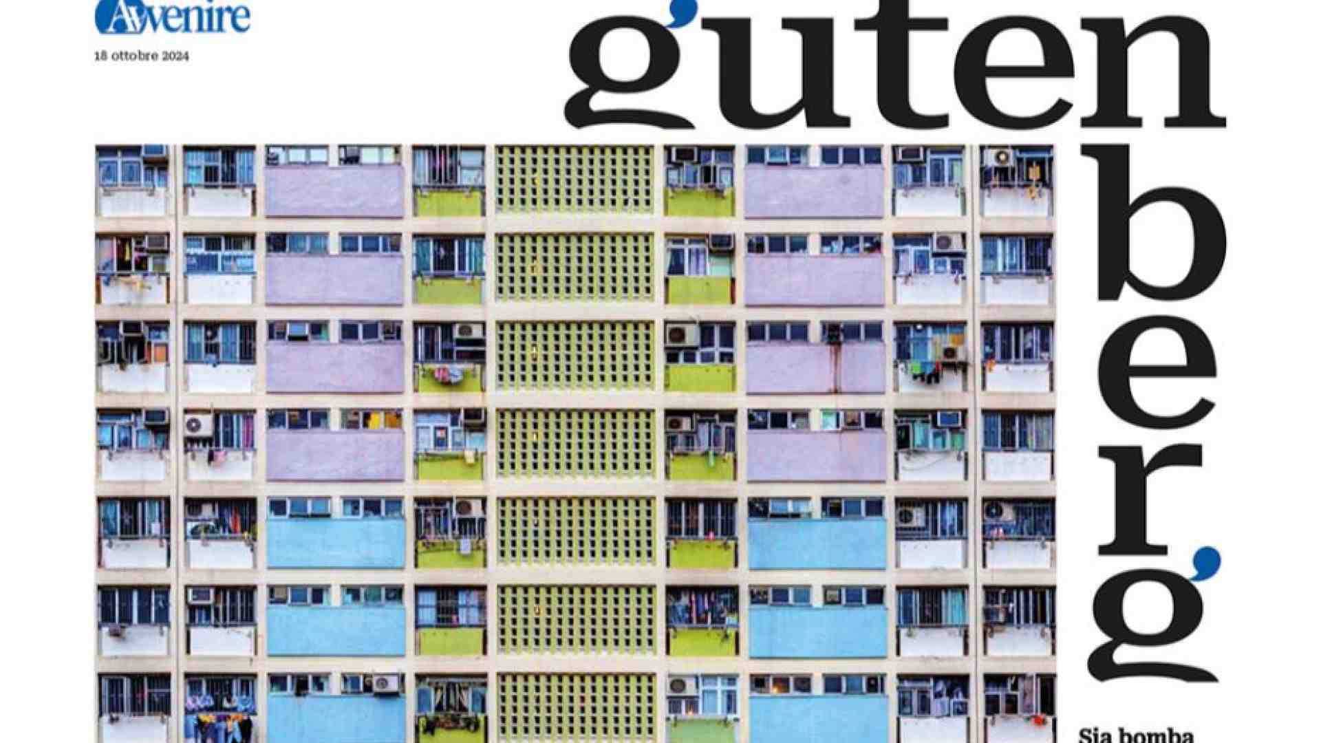 Immagine di Megalopoli a due volti sul nuovo “Gutenberg” in edicola venerdì 18 ottobre