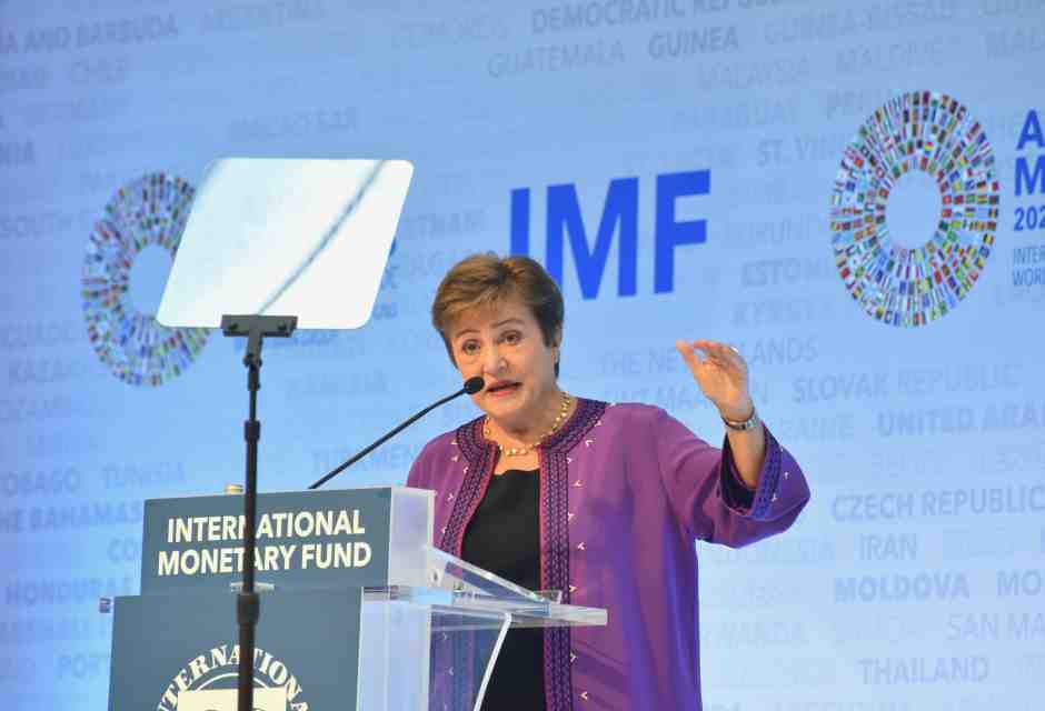 La direttrice generale del Fondo monetario internazionale Kristalina Georgieva (Foto di Sha Hanting via Getty Images) <br />