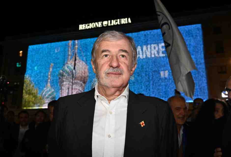 Il nuovo presidente della regione Liguria Marco Bucci (foto Ansa)
