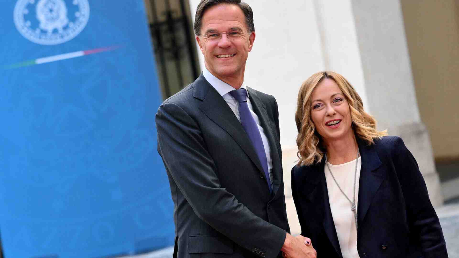 Immagine di Meloni vede Rutte: "Ribadiamo il nostro sostegno alla Nato. Dall'Italia nuovi aiuti all'Ucraina"