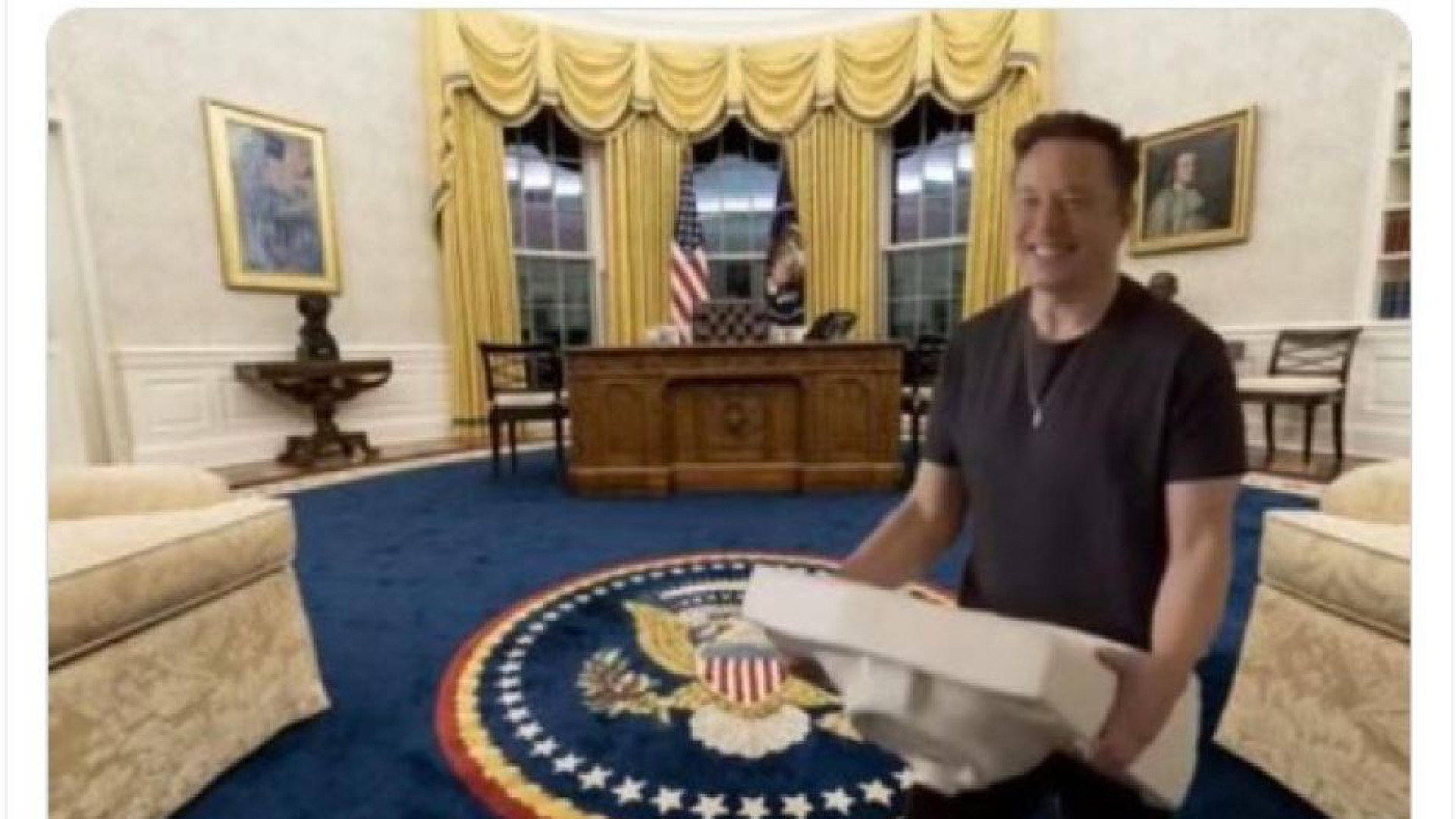 Immagine di Perché Musk ha postato su X se stesso e un lavabo nello Studio Ovale