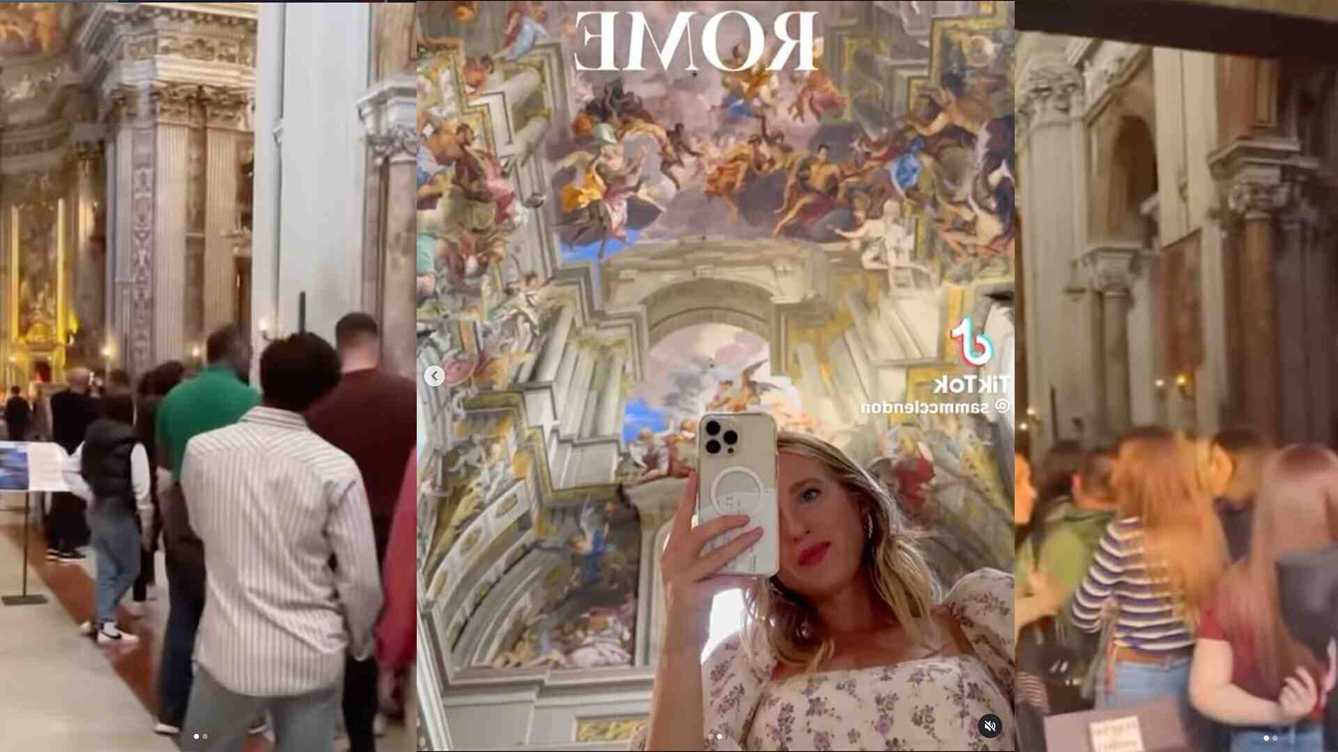 Immagine di La chiesa di Sant'Ignazio virale su TikTok: ai turisti non interessano più gli affreschi ma i selfie
