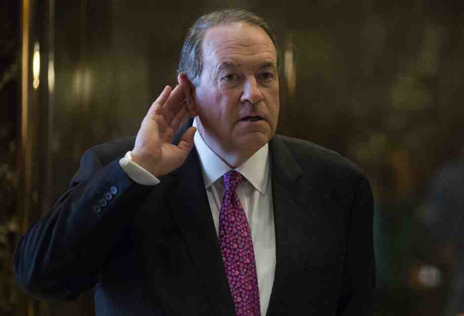Mike Huckabee a Gerusalemme nel 2015, durante la campagna per diventare il candidato repubblicano alla Casa Bianca (Ansa)&nbsp;<br />