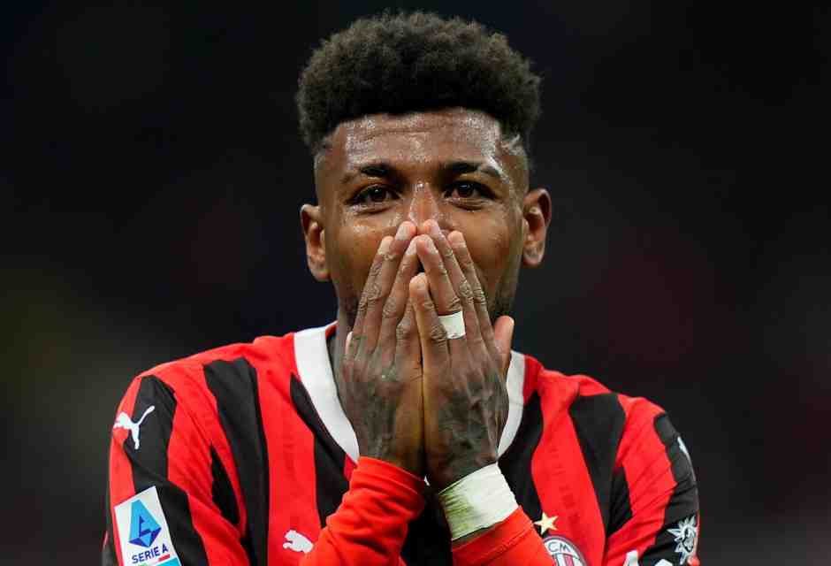 Il terzino del Milan Emerson Royal durante Milan-Juventus 0-0 (foto LaPresse)
