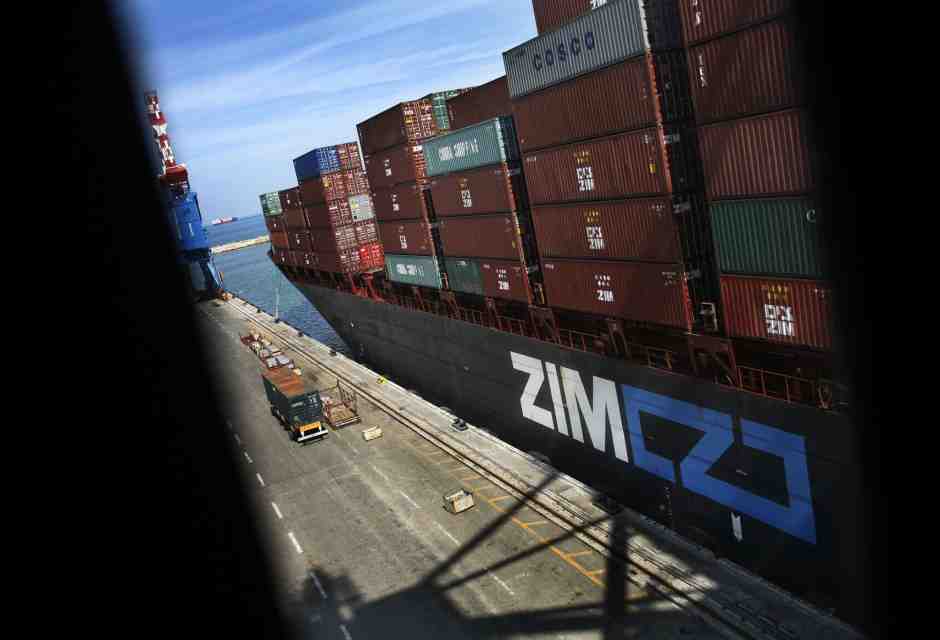 Una nave cargo Zim (foto Getty)