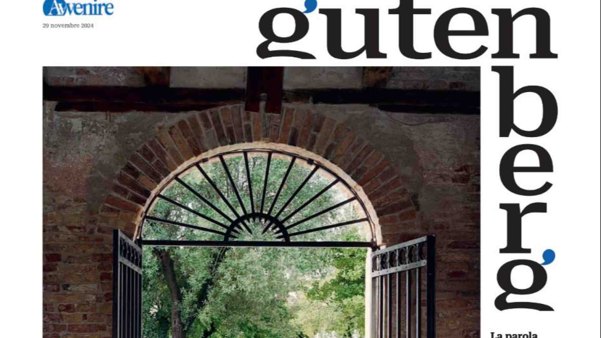 Immagine di Venerdì 29 novembre un "Gutenberg" nel silenzio e nell'attesa