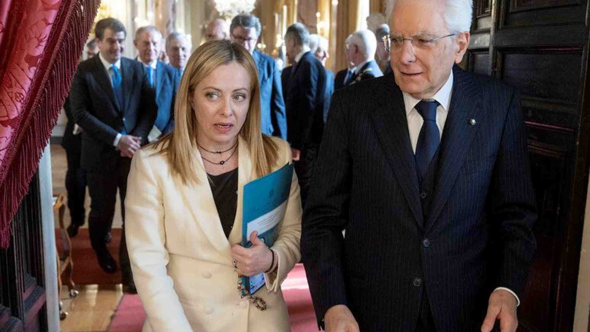 Immagine di Liti Fi-Lega, Meloni da Mattarella