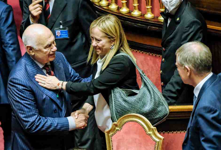 Il ministro Carlo Nordio con la presidente del Consiglio Giorgia Meloni (foto LaPresse)