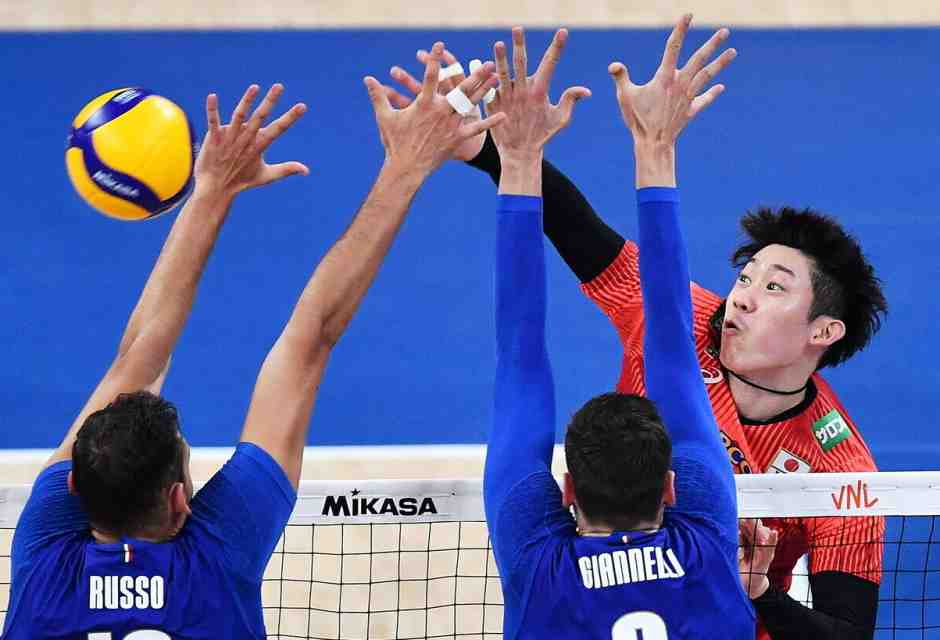 Yuki Ishikawa con la maglia della Nazionale giapponese alle Olimpiadi di Parigi 2024 (foto Epa, via Ansa)&nbsp;<br />