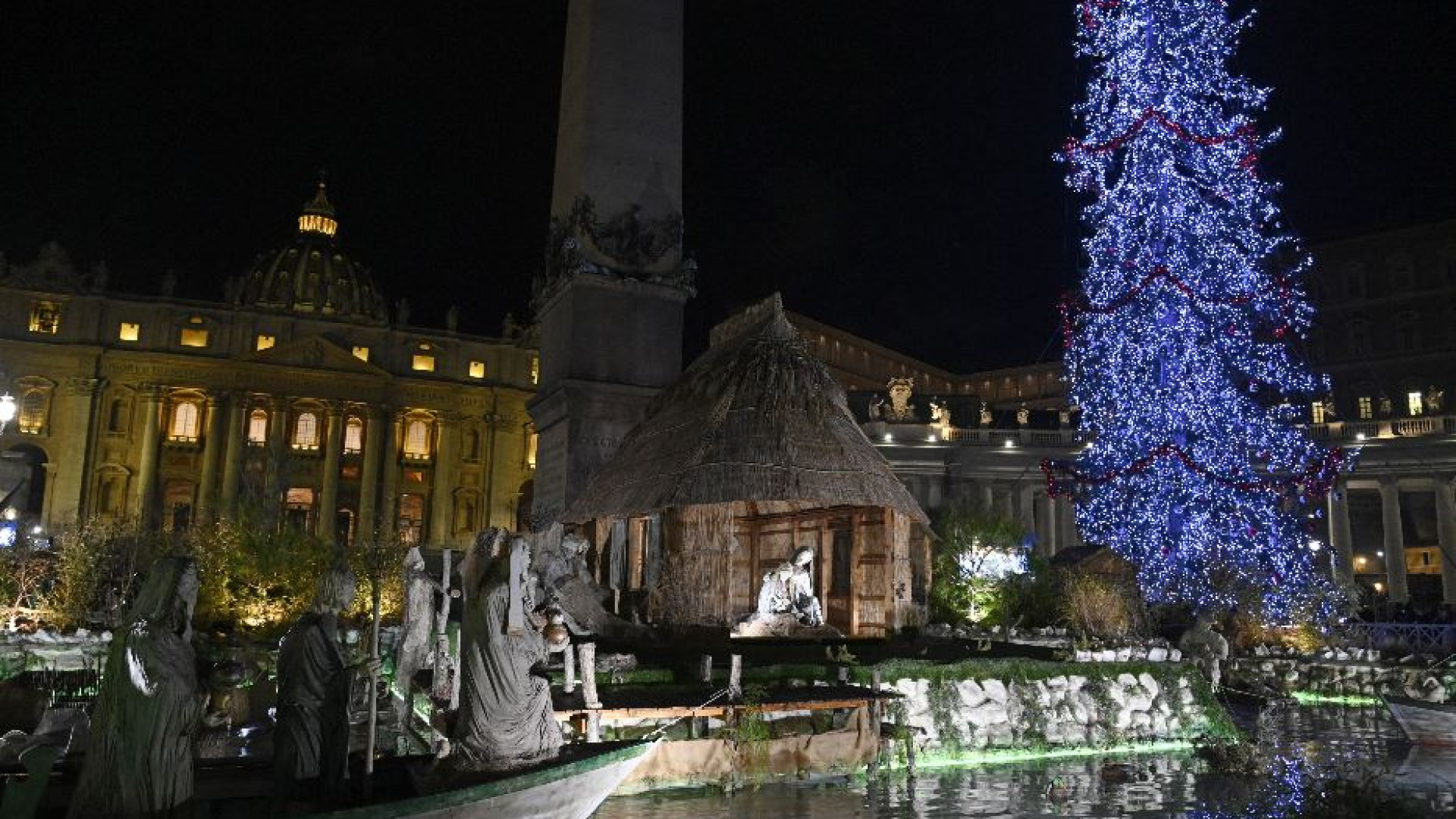 Immagine di Si accende l'albero di Natale in piazza San Pietro