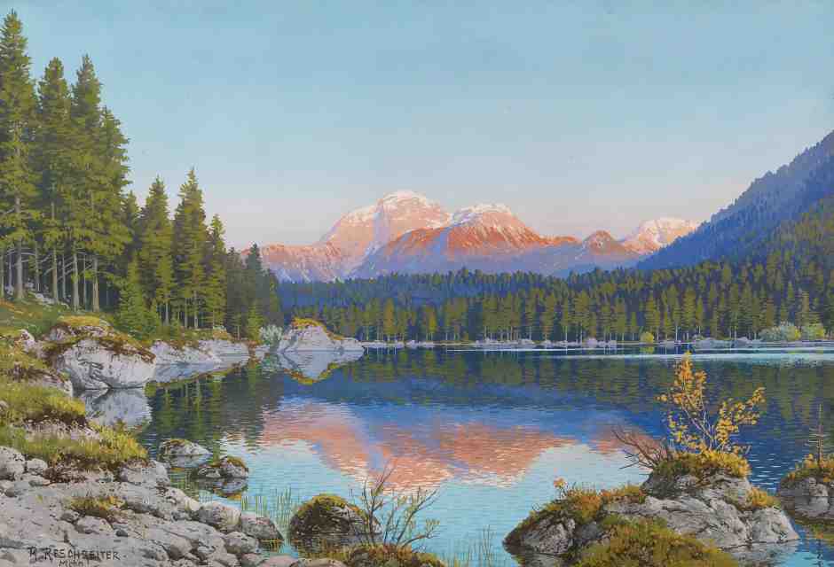 Rudolf Reschreiter, "Hintersee und Hoher G&ouml;ll" (Wikipedia)
