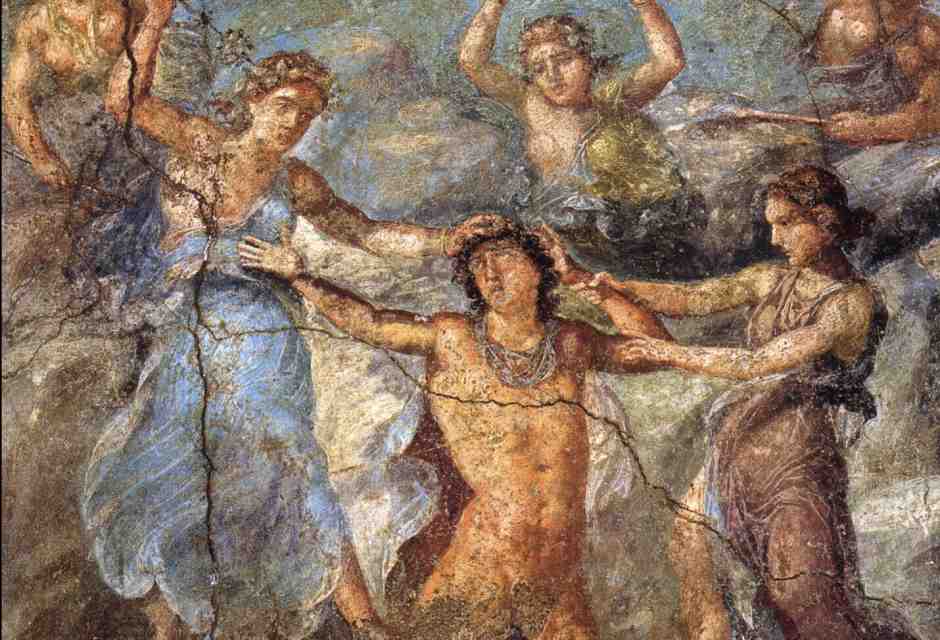 Penteo viene squartato dalle Baccanti. Casa dei Vettii, Pompei, Italia, I secolo d.C. (Wikipedia)