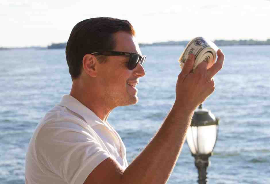 Leonardo Dicaprio in The Wolf of Wall Street <br />