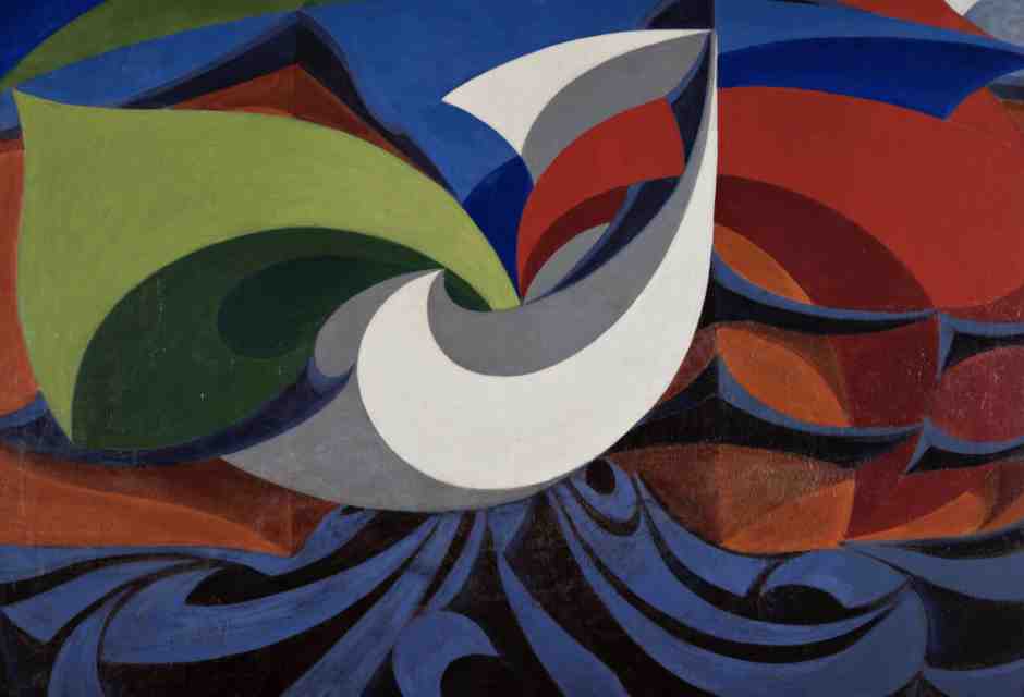 &ldquo;Forme grido Viva l&rsquo;Italia&rdquo; (1915) di Giacomo Balla, in mostra alla Galleria nazionale d'Arte moderna di Roma<br />