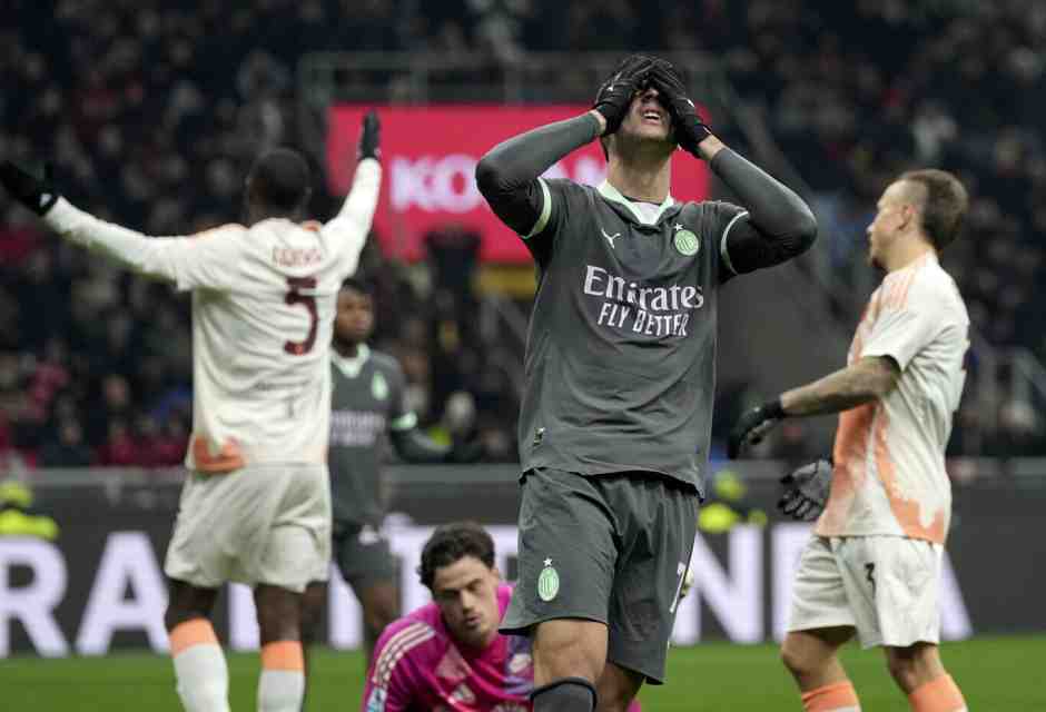 L'attaccante del Milan Alvaro Morata (foto LaPresse)
