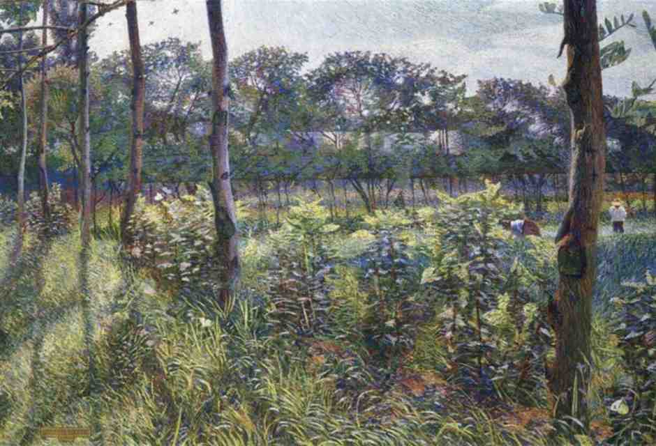 Umberto Boccioni, "Campagne lombarde" (Wikipedia)