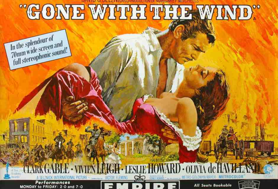 Vivien Leigh e Clark Gable in &ldquo;Via col vento&rdquo;, 1939 (Getty)&nbsp;<br />