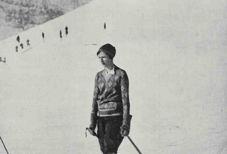 La principessa Giovanna di Savoia sulle piste a Roccaraso. Da "L'Illustrazione Italiana" No 6, 6 Febbraio 1927 (Getty)&nbsp;<br />