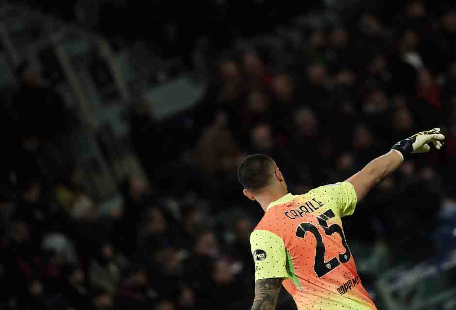 Il portiere del Cagliari Elia Caprile (foto di Alessandro Tocco/NurPhoto via Getty Images)<br />