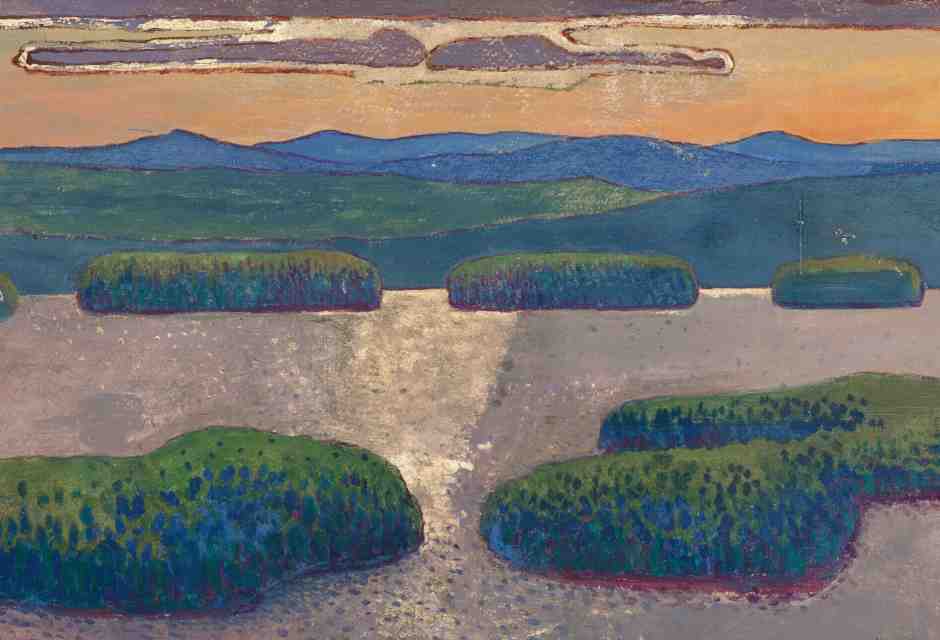 Eero J&auml;rnefelt, "Tramonto su un lago", 1894
