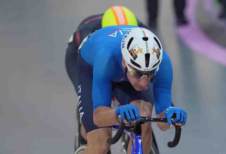 Elia Viviani alle Olimpiadi di Parigi 2024 (foto LaPresse)