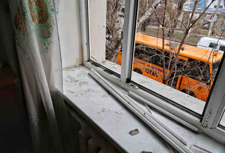Un bus proveniente dal quartier generale di risposta rapida di Odessa (Foto di Nina Liashonok/Ukrinform/NurPhoto via Getty Images)&nbsp;<br />
