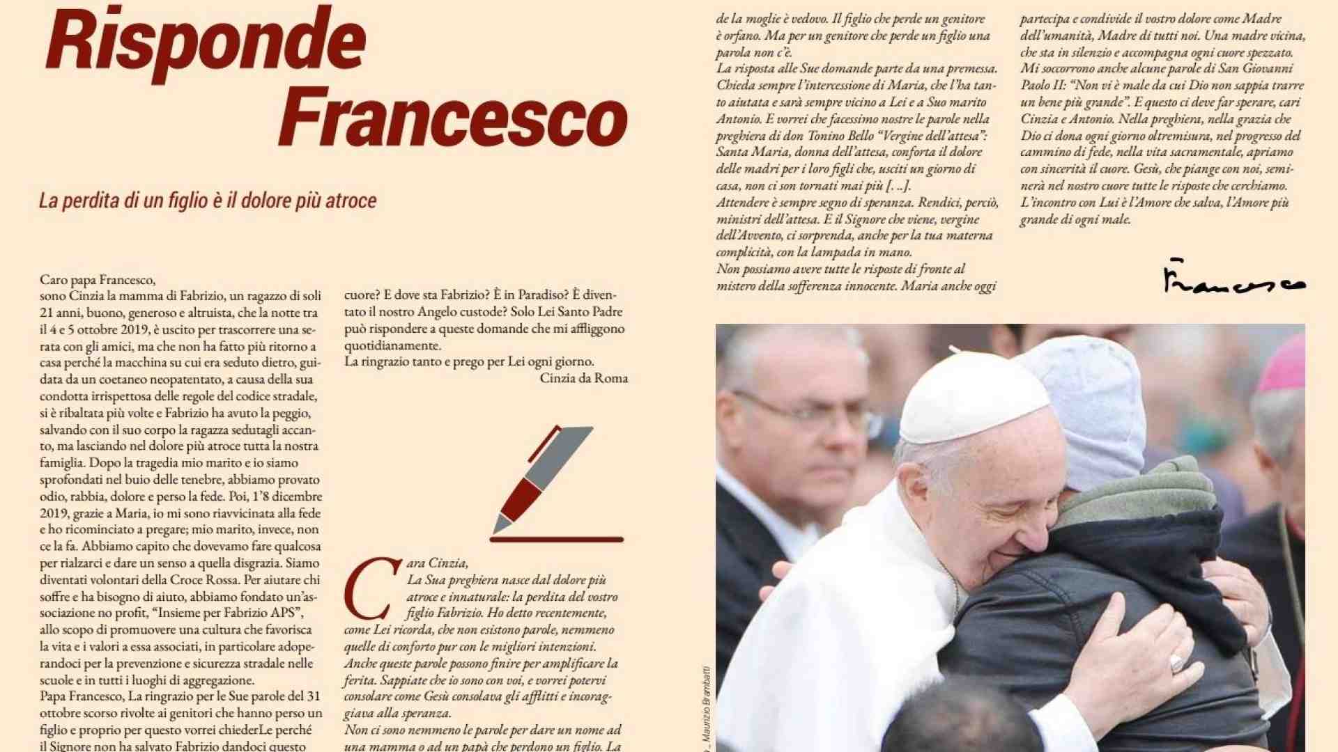 Immagine di Il Papa risponde al dolore di una madre: Gesù piange con noi
