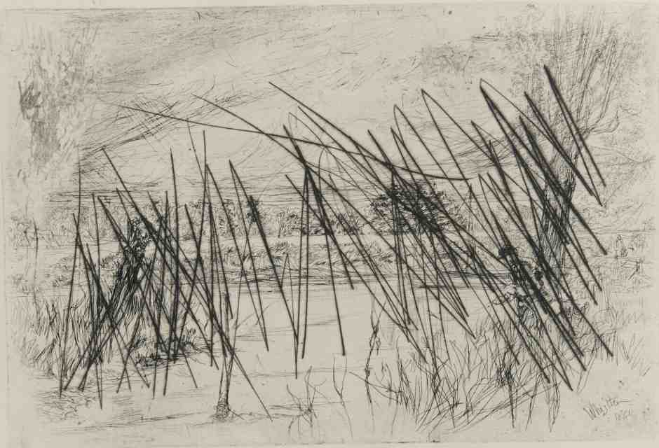 Paesaggio con un pescatore, 1861. James Abbott McNeill Whistler. (Foto di Heritage Art/Heritage Images tramite Getty Images)&nbsp;<br />