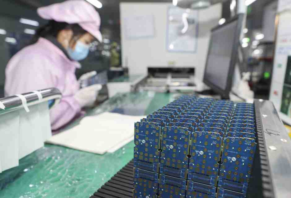 Un&rsquo;azienda hi-tech cinese (Costfoto/NurPhoto via Getty Images)&nbsp;<br />