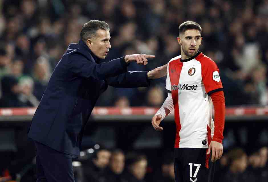 Il nuovo allenatore del Feyenoord, Robin van Persie (foto Epa, via Ansa)