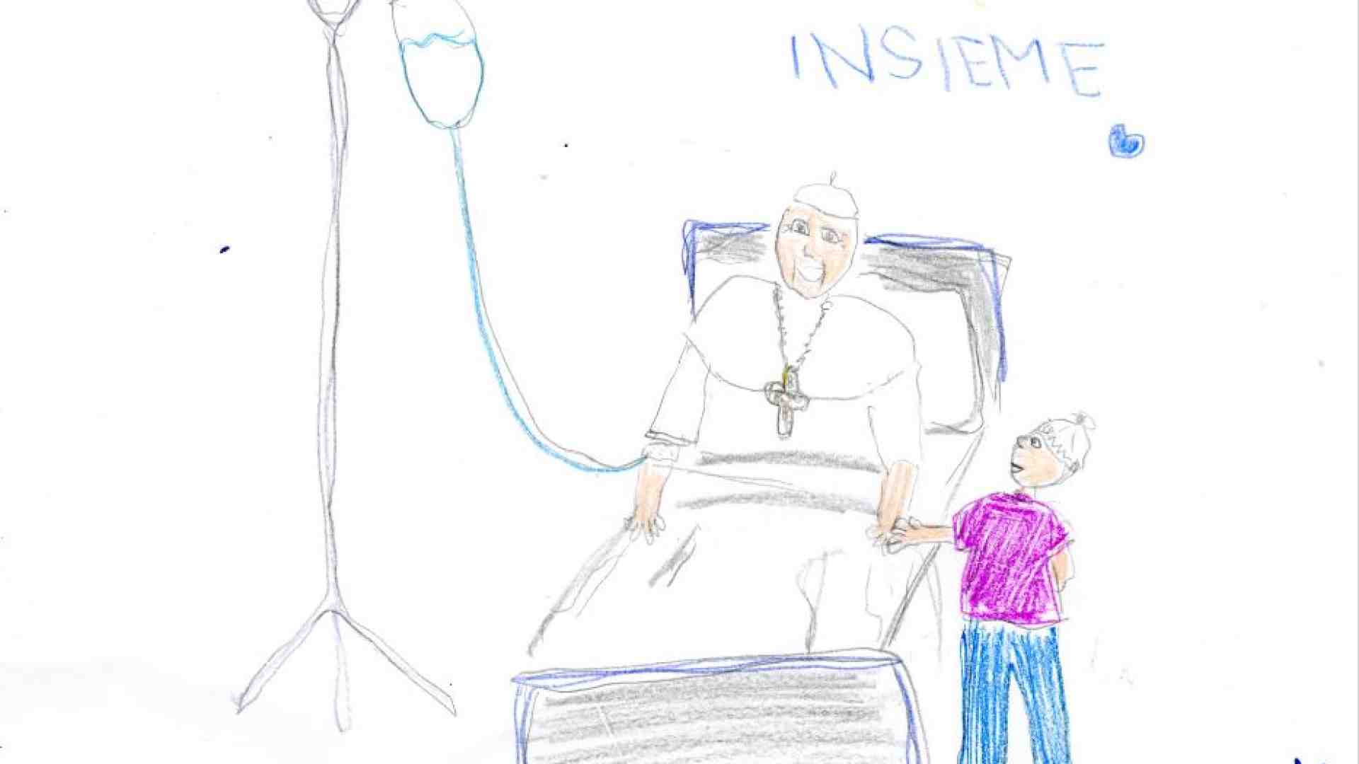 Immagine di Ecco i disegni dei pazienti del Bambino Gesù al Papa