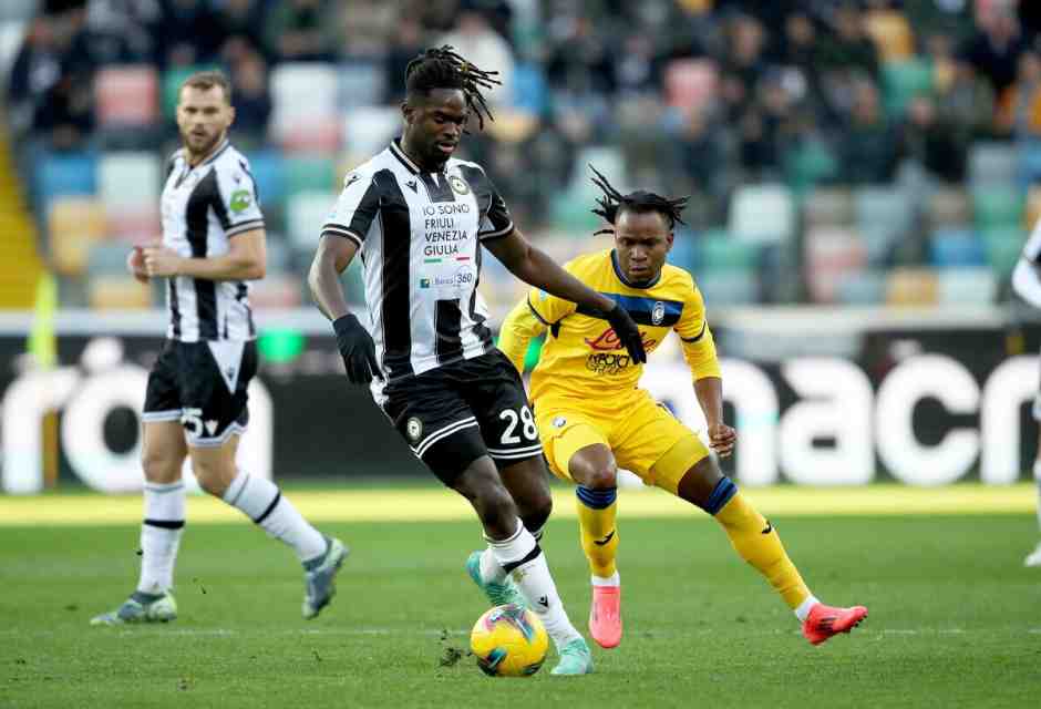 Il difensore dell'Udinese Oumar Solet (foto Ansa)