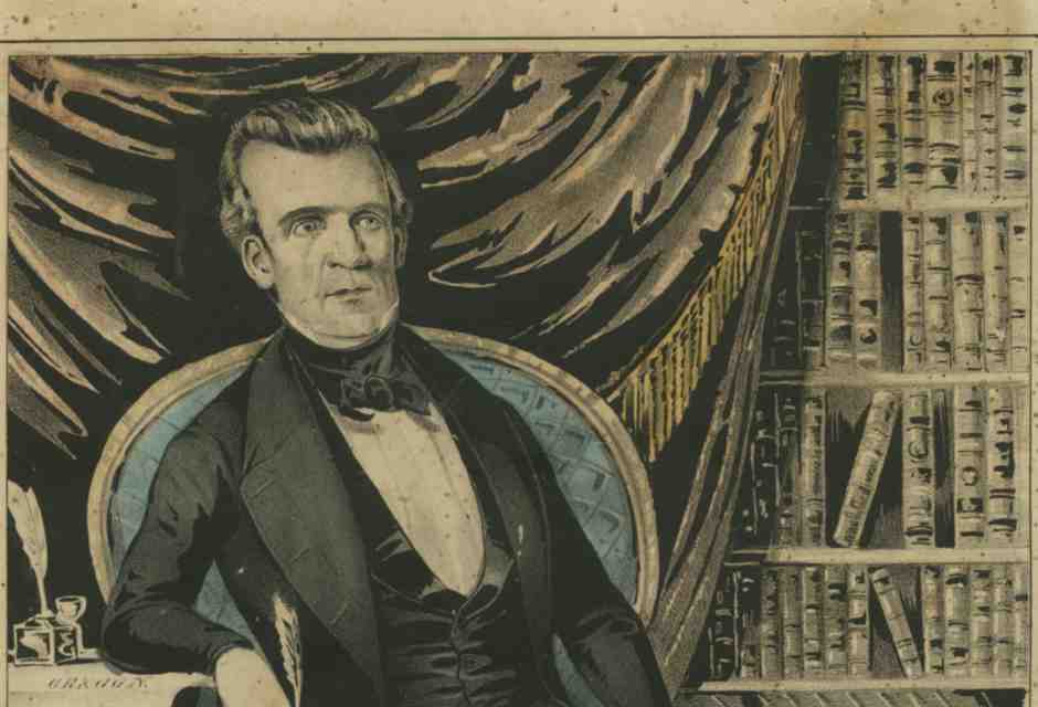 Il presidente degli Stati Uniti&nbsp;James Polk in una illustrazione del 1848 (via Wikimedia Commons)