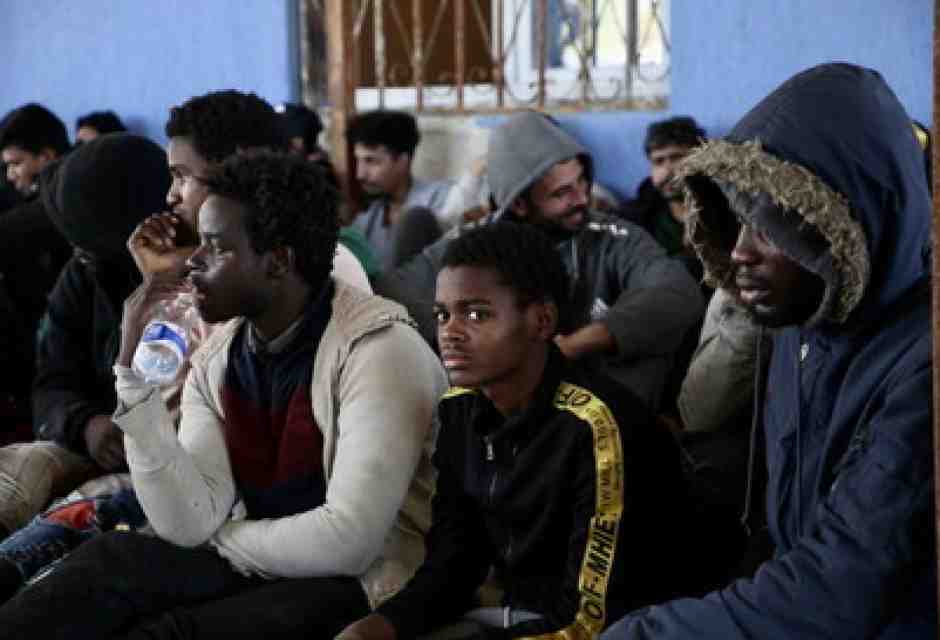 Migranti subsahariani in Libia (foto Getty)