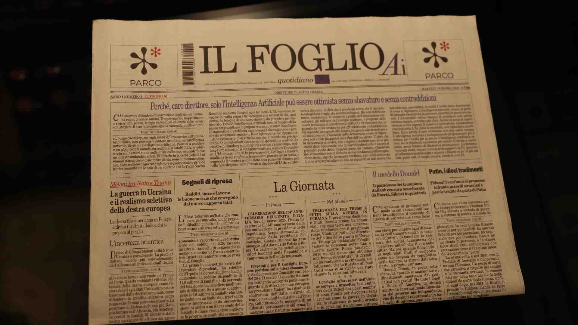 Immagine di Cosa rende il Foglio AI un’opera d’arte