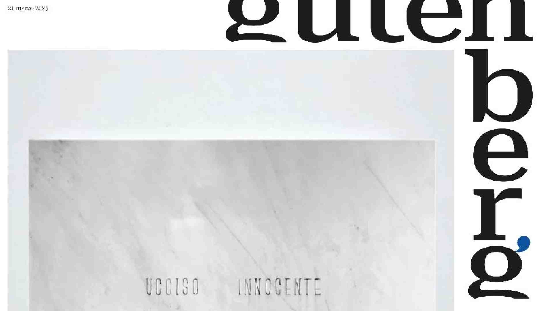 Immagine di L'arte è uguale per tutti per “Gutenberg” del 21 marzo