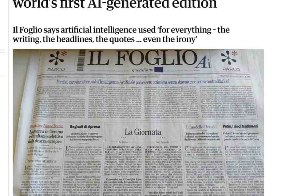 Dallo Spiegel alla BBC, la stampa internazionale racconta il Foglio AI