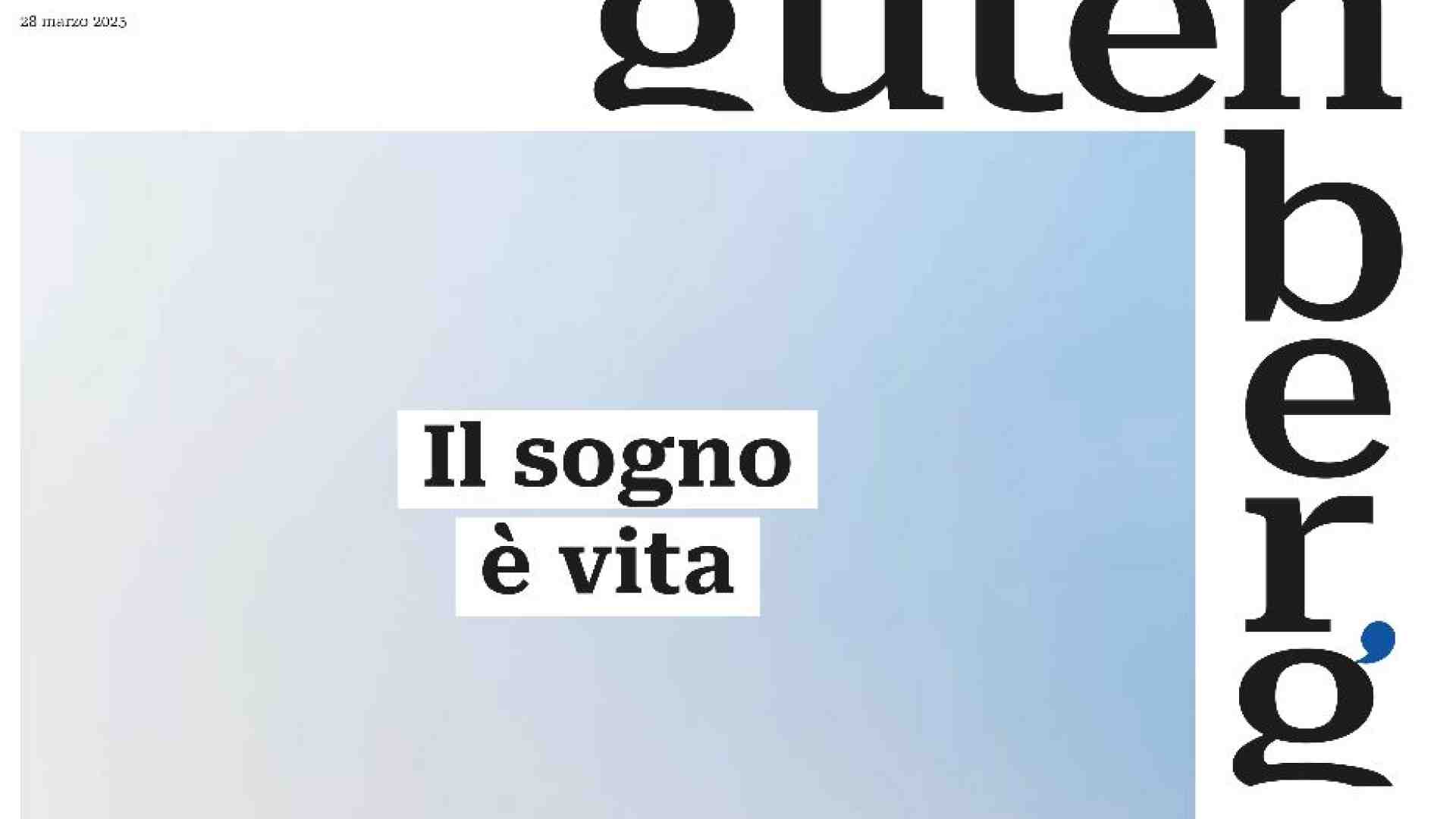 Immagine di Il 28 marzo “Gutenberg” indaga il sogno