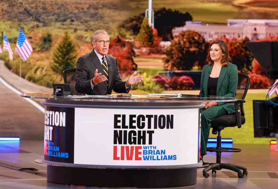 &nbsp;Brian Williams e Tara Palmeri (Getty)