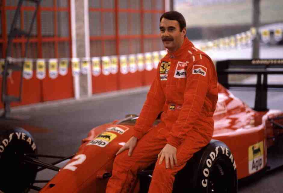 Nigel Mansell ai tempi della Ferrari (foto LaPresse)