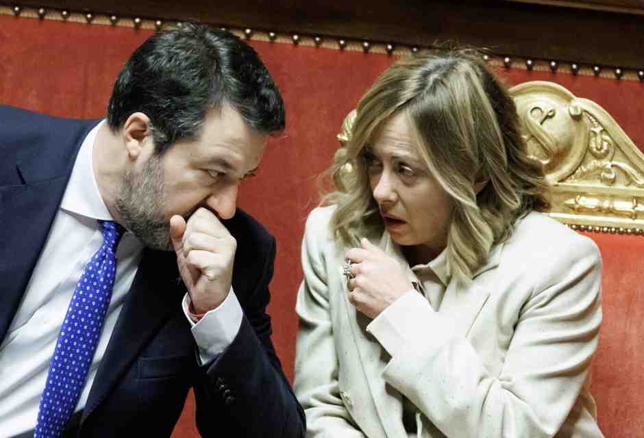 Matteo Salvini e Giorgia Meloni (foto LaPresse)