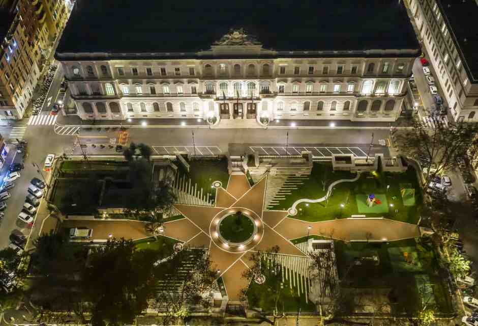 Una foto dall'alto di Palazzo Dante, sede unitaria dell'Intelligence italiana (foto sicurezzanazionale.gov.it)