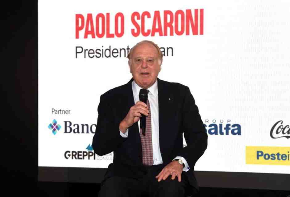 Il presidente del Milan Paolo Scaroni (foto Bozzani)