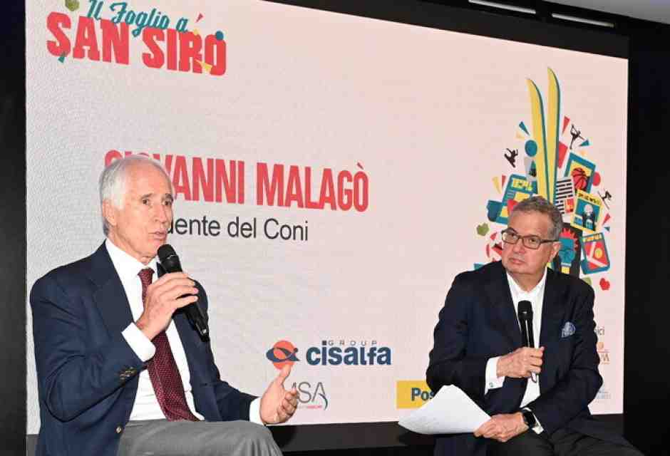 Il presidente del Coni Giovanni Malag&ograve; (foto Bozzani)<div>&nbsp;</div>