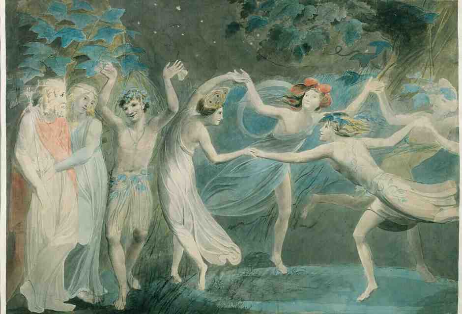 Particolare da &ldquo;Oberon, Titania e Puck con le fate danzanti&rdquo; di William Blake, 1786 circa&nbsp;<br />