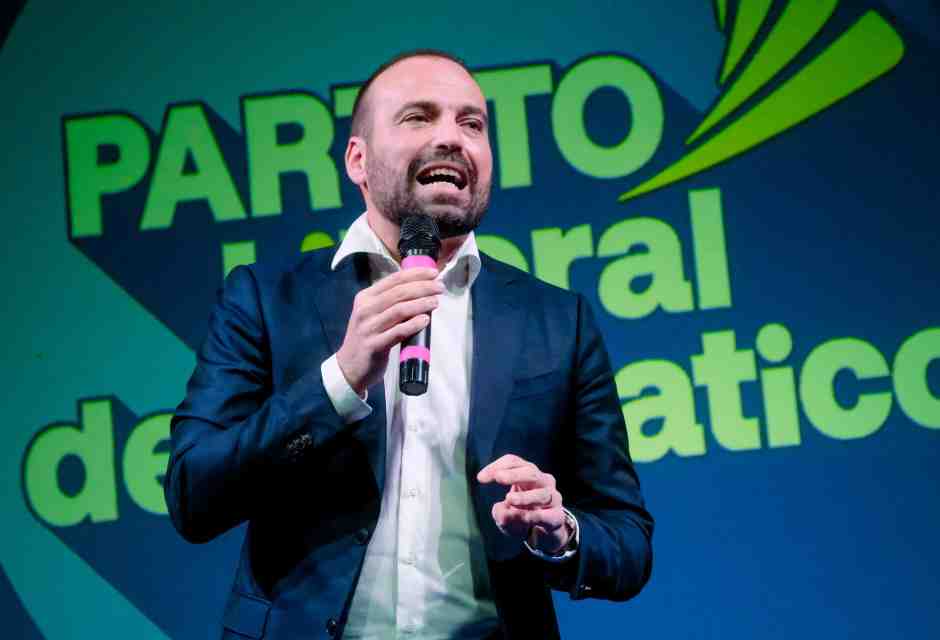Luigi Marattin alla presentazione del Partito liberaldemocratico, l&rsquo;8 marzo scorso a Roma (foto Mauro Scrobogna/LaPresse)&nbsp;<br />