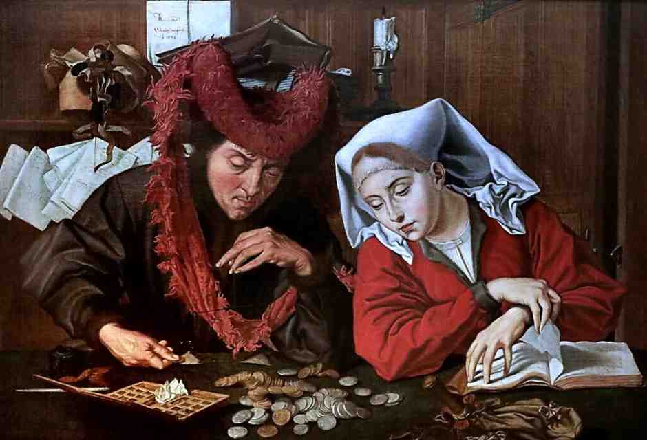 Marinus van Reymerswaele, &ldquo;Il cambiavalute e sua moglie&rdquo;, olio su tavola, 1539&nbsp;<br />